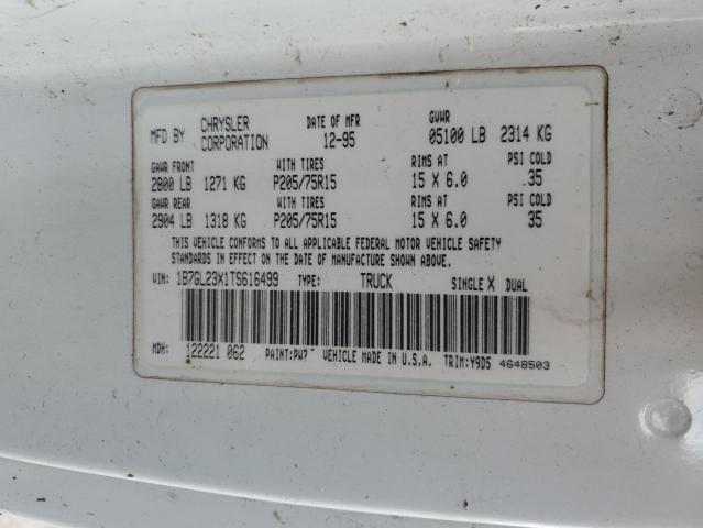Photo 10 from auction – 1996 DODGE DAKOTA with VIN 1B7GL23X1TS616499
