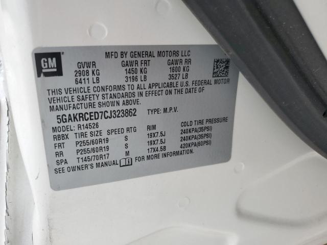 Photo 10 from auction – 2012 BUICK ENCLAVE with VIN 5GAKRCED7CJ323862