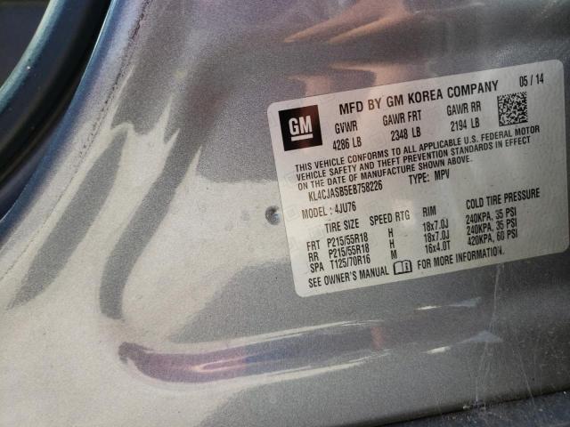 Photo 10 from auction – 2014 BUICK ENCORE with VIN KL4CJASB5EB758226