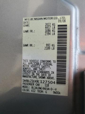 Photo 10 from auction – 2009 NISSAN ALTIMA 3.5 with VIN 1N4BL21E49C127504