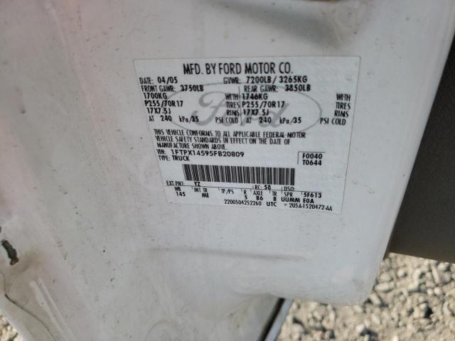 Photo 10 from auction – 2005 FORD F150 with VIN 1FTPX14595FB20809