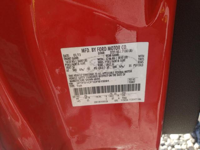 Foto 10 de la subasta – 2013 FORD F150 SUPER con VIN 1FTFX1CF1DFB15091