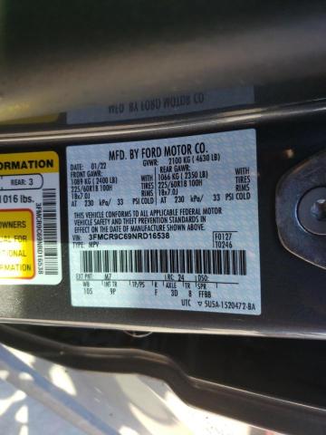 Photo 10 from auction – 2022 FORD BRONCO SPO with VIN 3FMCR9C69NRD16538