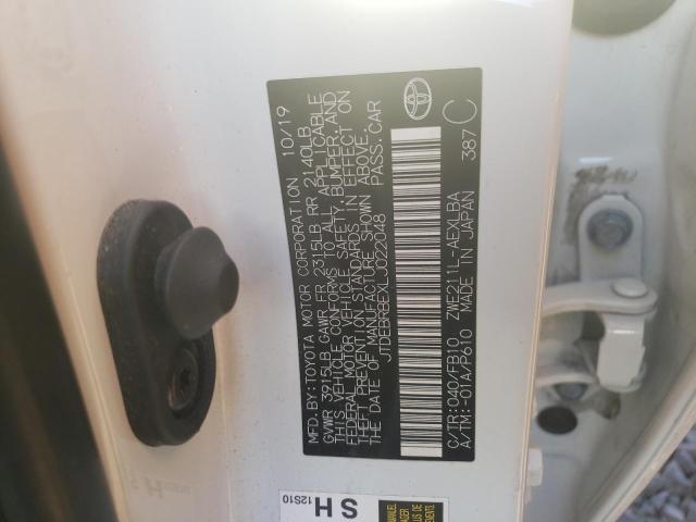 Photo 10 from auction – 2020 TOYOTA COROLLA LE with VIN JTDEBRBEXLJ022048