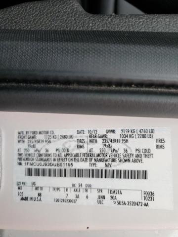 Photo 10 from auction – 2013 FORD ESCAPE TIT with VIN 1FMCU0J93DUB51195