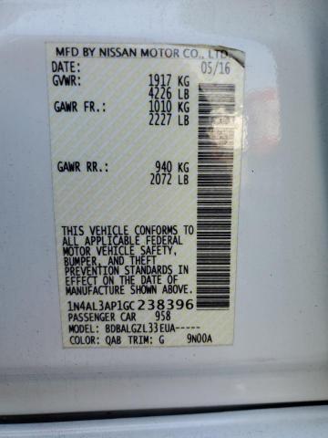Photo 10 from auction – 2016 NISSAN ALTIMA 2.5 with VIN 1N4AL3AP1GC238396