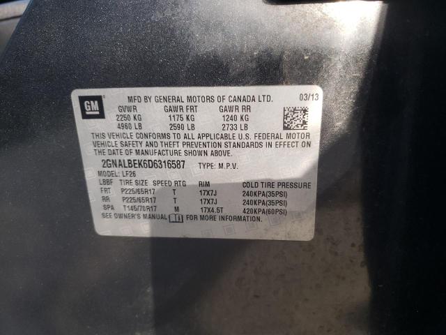 Photo 10 from auction – 2013 CHEVROLET EQUINOX LS with VIN 2GNALBEK6D6316587
