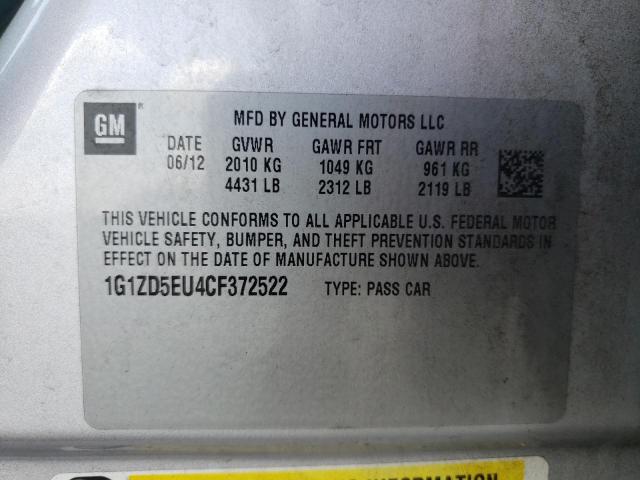 Photo 10 from auction – 2012 CHEVROLET MALIBU 2LT with VIN 1G1ZD5EU4CF372522