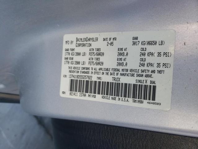 Photo 10 from auction – 2005 DODGE RAM 1500 S with VIN 1D7HU18D55S257922