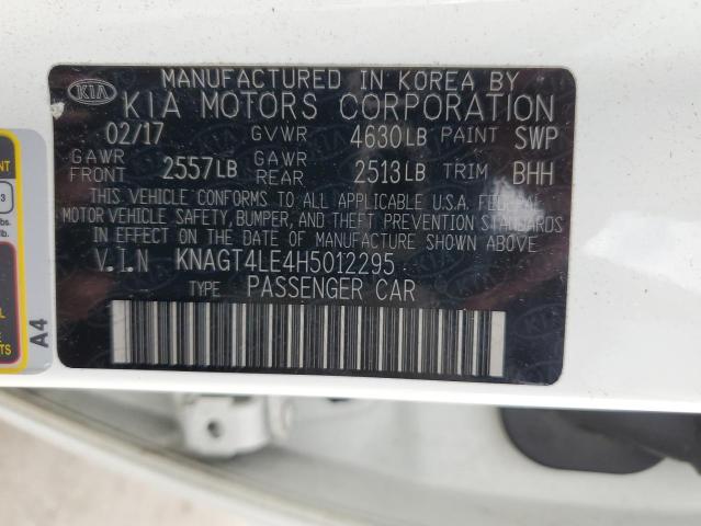 Photo 10 from auction – 2017 KIA OPTIMA HYB with VIN KNAGT4LE4H5012295