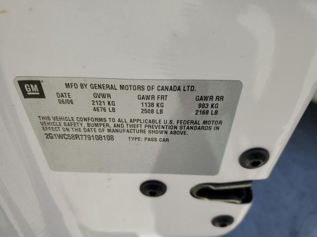 Photo 10 from auction – 2007 CHEVROLET IMPALA LT with VIN 2G1WC58R779108108