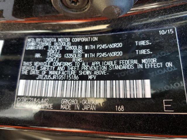 Photo 10 from auction – 2016 TOYOTA 4RUNNER SR with VIN JTEZU5JR1G5115186