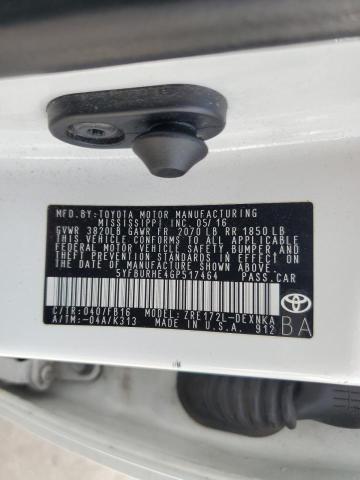 Photo 10 from auction – 2016 TOYOTA COROLLA L with VIN 5YFBURHE4GP517464