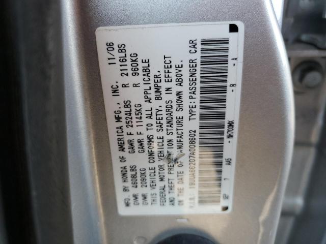 Photo 10 from auction – 2007 ACURA TL with VIN 19UUA66207A008602