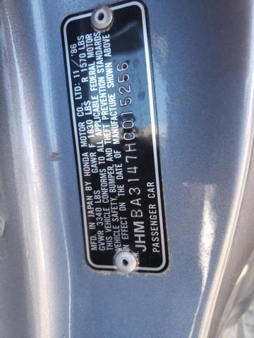 Photo 10 from auction – 1987 HONDA PRELUDE 2. with VIN JHMBA3147HC015256