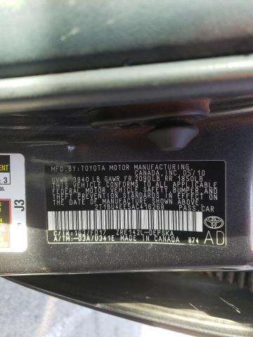 Photo 10 from auction – 2010 TOYOTA COROLLA BA with VIN 2T1BU4EE5AC416268