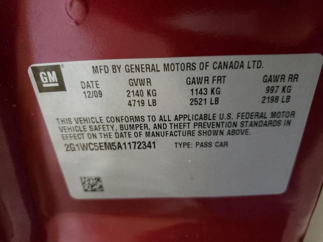 Photo 10 from auction – 2010 CHEVROLET IMPALA LTZ with VIN 2G1WC5EM5A1172341