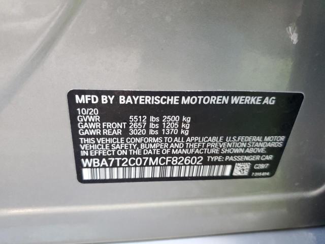 Zdjęcie 10 z aukcji – 2021 BMW 740 I z VIN WBA7T2C07MCF82602