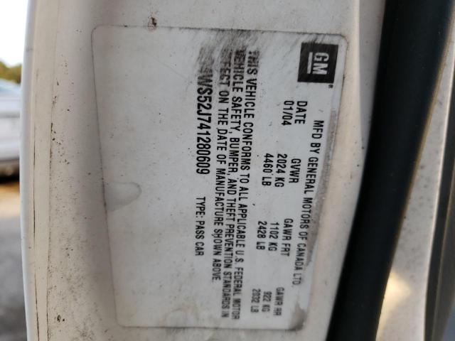 Photo 10 from auction – 2004 BUICK CENTURY CU with VIN 2G4WS52J741280609