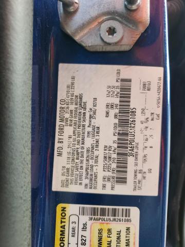 Photo 10 from auction – 2018 FORD FUSION SE with VIN 3FA6P0LU5JR261085