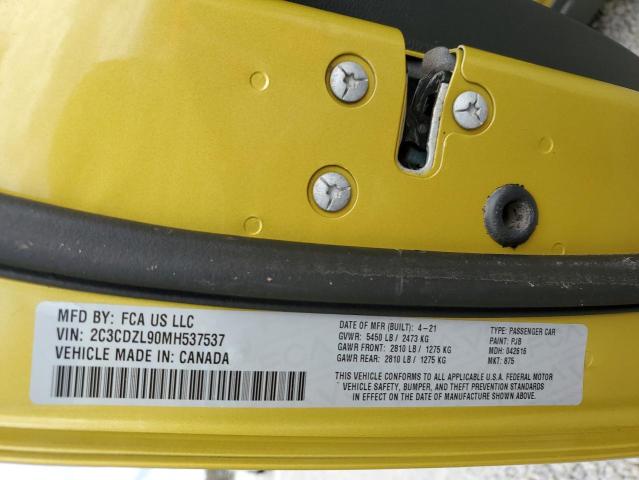 Photo 10 from auction – 2021 DODGE CHALLENGER with VIN 2C3CDZL90MH537537