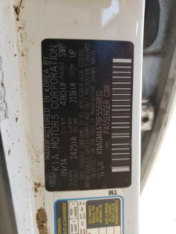 Photo 10 from auction – 2015 KIA OPTIMA LX with VIN KNAGM4A78F5569810