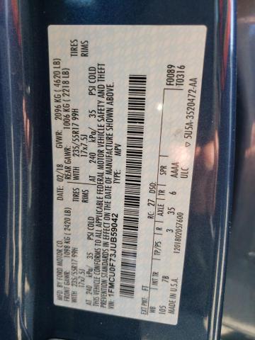 Photo 10 from auction – 2018 FORD ESCAPE S with VIN 1FMCU0F73JUB59042