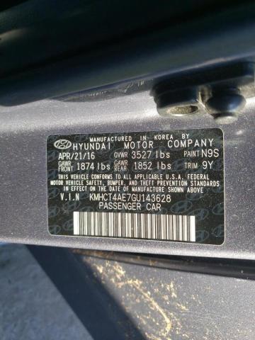 Photo 10 from auction – 2016 HYUNDAI ACCENT SE with VIN KMHCT4AE7GU143628