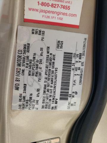Photo 10 from auction – 2005 FORD EXPLORER X with VIN 1FMZU63W55UA07195
