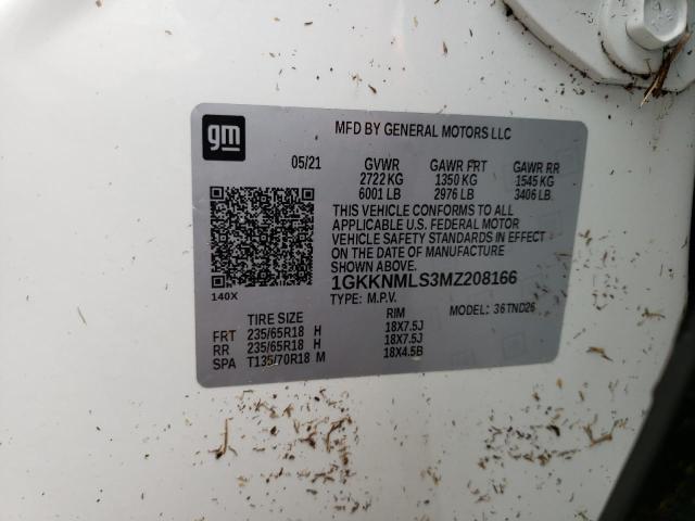 Photo 10 from auction – 2021 GMC ACADIA SLT with VIN 1GKKNMLS3MZ208166
