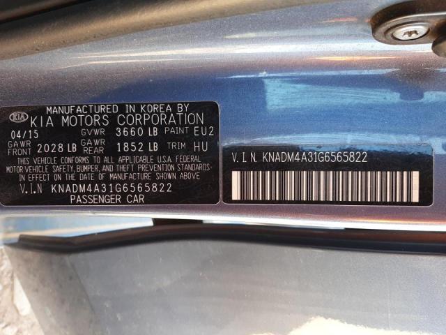 Photo 10 from auction – 2016 KIA RIO LX with VIN KNADM4A31G6565822