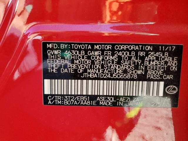 Photo 10 from auction – 2018 LEXUS IS 300 with VIN JTHBA1D24J5065878