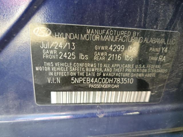 Photo 10 from auction – 2013 HYUNDAI SONATA GLS with VIN 5NPEB4AC0DH783510