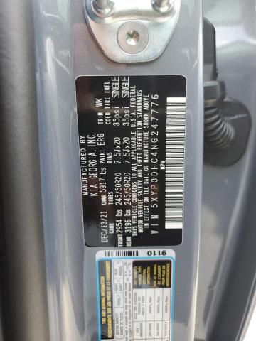Photo 10 from auction – 2022 KIA TELLURIDE with VIN 5XYP3DHC4NG247776