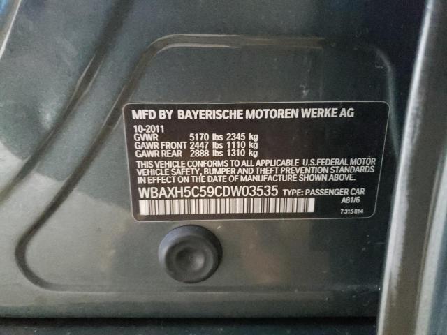 Photo 10 from auction – 2012 BMW 528 XI with VIN WBAXH5C59CDW03535