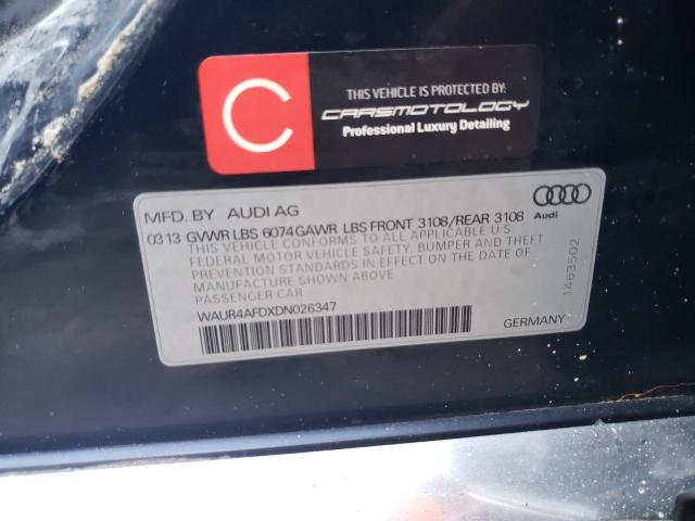 Photo 10 from auction – 2013 AUDI A8 L QUATT with VIN WAUR4AFDXDN026347