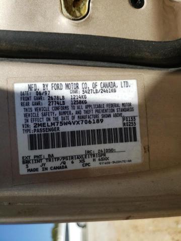 Photo 10 from auction – 1997 MERCURY GRAND MARQ with VIN 2MELM75W4VX706189