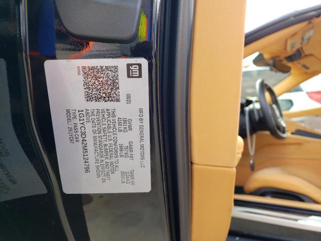 Photo 10 from auction – 2021 CHEVROLET CORVETTE S with VIN 1G1YC3D42M5124796