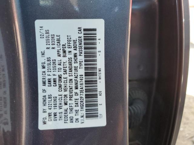 Photo 10 from auction – 2014 HONDA ACCORD EX with VIN 1HGCR2F73EA167409