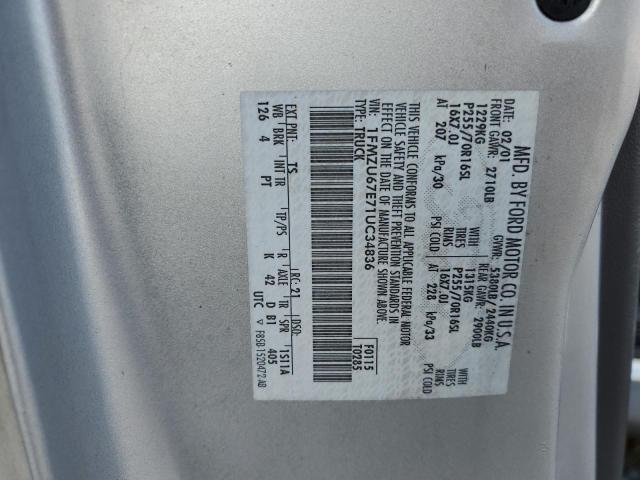 Photo 10 from auction – 2001 FORD EXPLORER with VIN 1FMZU67E71UC34836