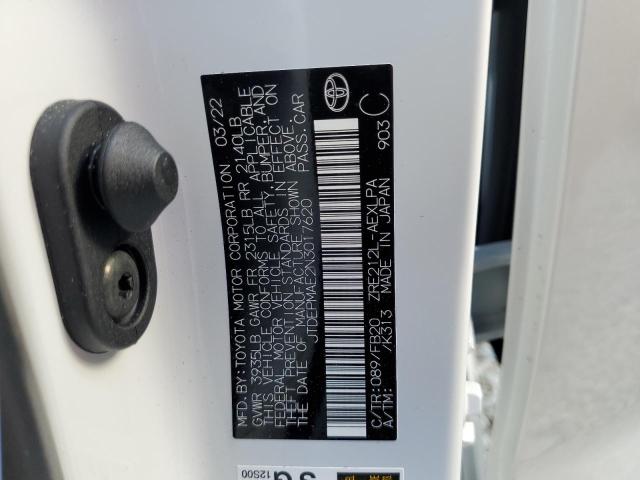 Photo 10 from auction – 2022 TOYOTA COROLLA LE with VIN JTDEPMAE2N3017620