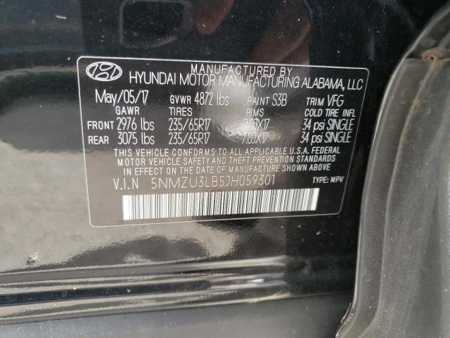 Photo 10 from auction – 2018 HYUNDAI SANTA FE S with VIN 5NMZU3LB5JH059301