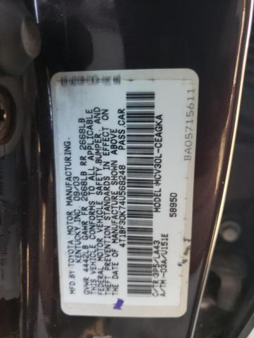 Photo 10 from auction – 2004 TOYOTA CAMRY LE with VIN 4T1BF30K74U568248