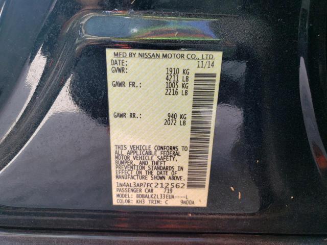 Photo 10 from auction – 2015 NISSAN ALTIMA 2.5 with VIN 1N4AL3AP7FC212562