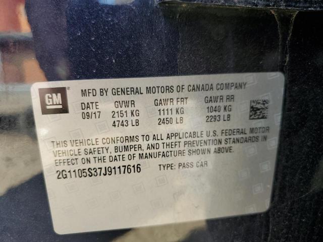 Photo 10 from auction – 2018 CHEVROLET IMPALA LT with VIN 2G1105S37J9117616
