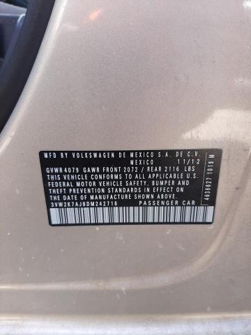 Photo 10 from auction – 2013 VOLKSWAGEN JETTA BASE with VIN 3VW2K7AJ8DM242716