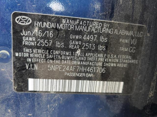 Photo 10 from auction – 2017 HYUNDAI SONATA SE with VIN 5NPE24AF7HH461706