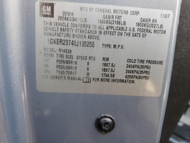 Photo 10 from auction – 2008 GMC ACADIA SLT with VIN 1GKER23748J195255