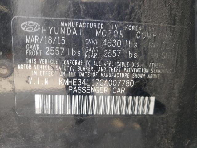 Photo 10 from auction – 2016 HYUNDAI SONATA with VIN KMHE34L17GA007780