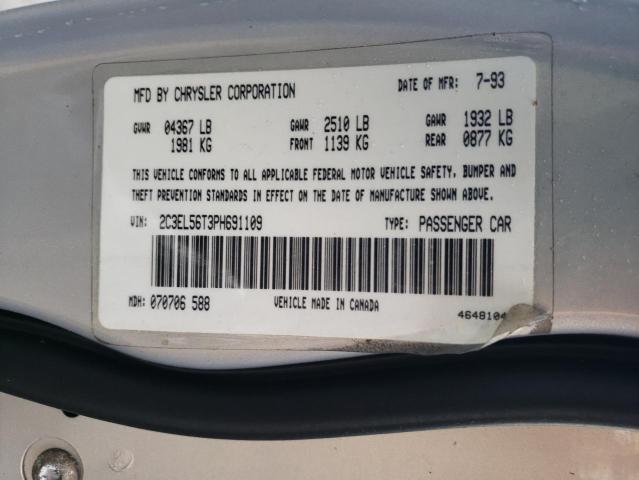 Photo 10 from auction – 1993 CHRYSLER CONCORDE with VIN 2C3EL56T3PH691109